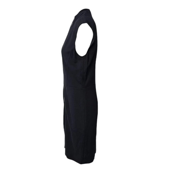 L.A.M.B Gwen Stefani Zip Front Little Black Dress  V-Neck Bodycon Fitted - Picture 4 of 8